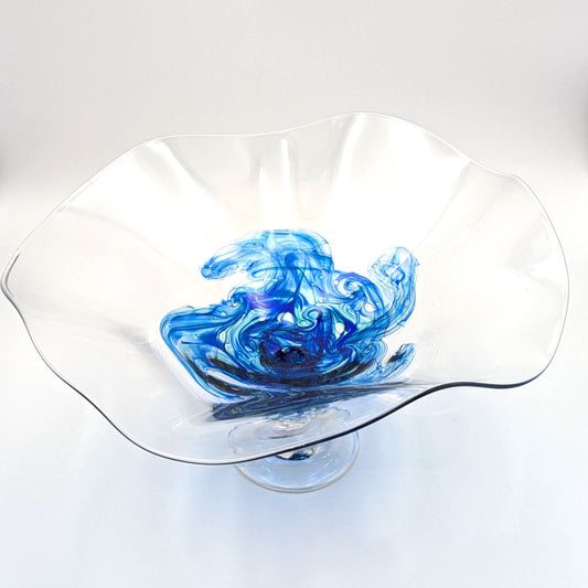 Handblown Glass Splash Sea Bubble Bowl by Michael Magyar